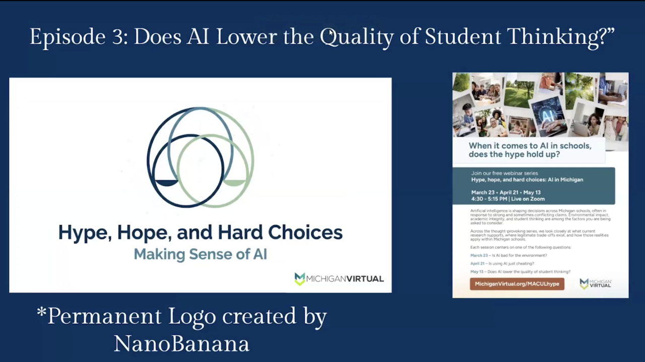 Hope, Hype, and Hard Choices: Does AI lower the quality of student thinking?