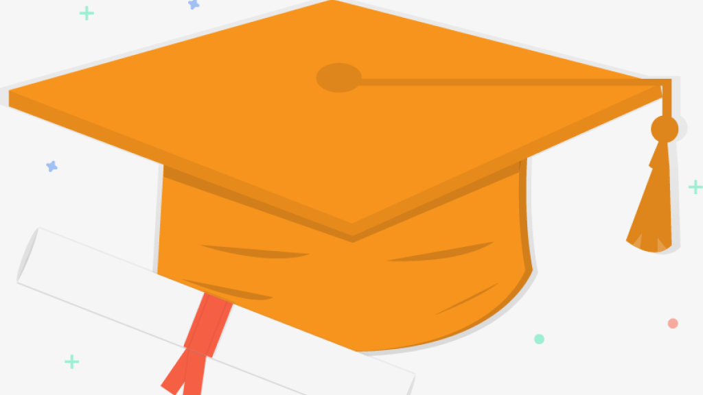 illustration of graduation cap and diploma