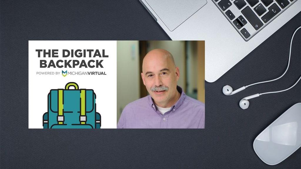 Digital Backpack logo featuring Kevin Santer