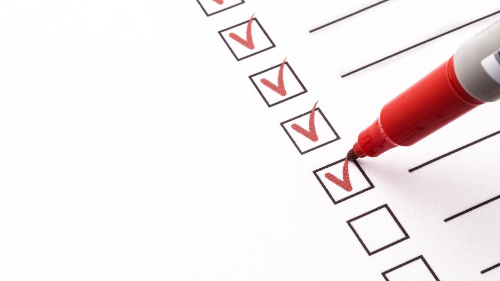 photo of a checklist