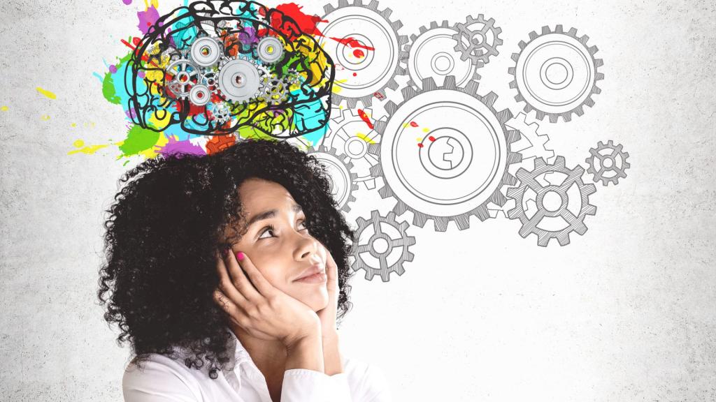 Thoughtful young African woman brainstorming