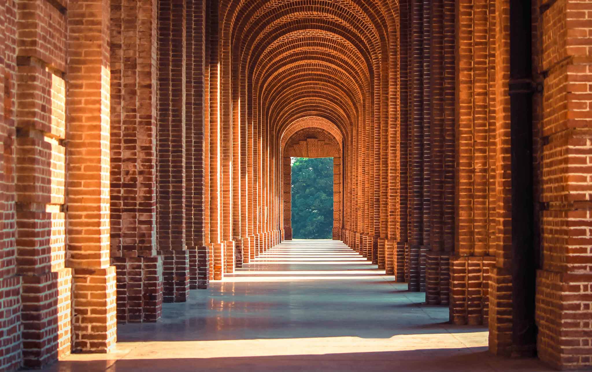 brick hallway