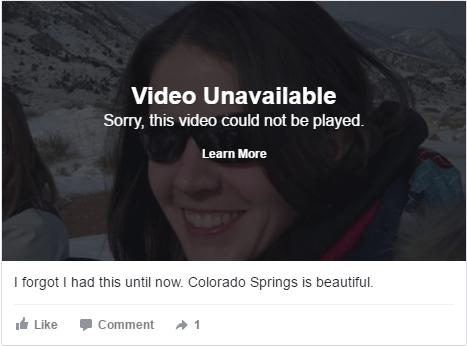 Screenshot of Facebook Video