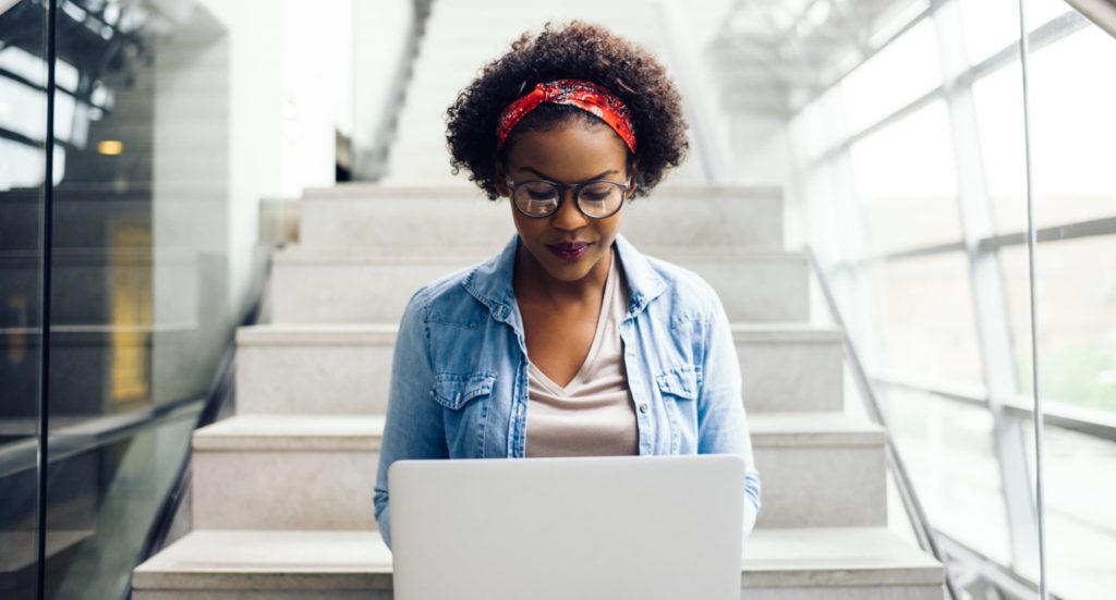 woman on laptop