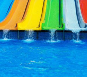 Colorful water slides