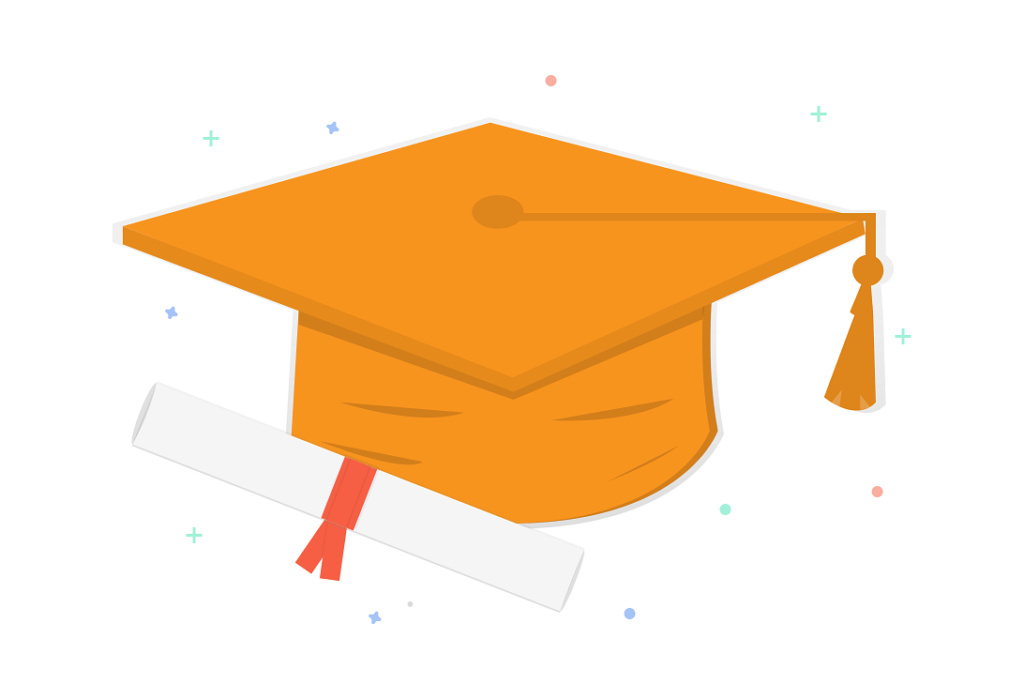 illustration of graduation cap