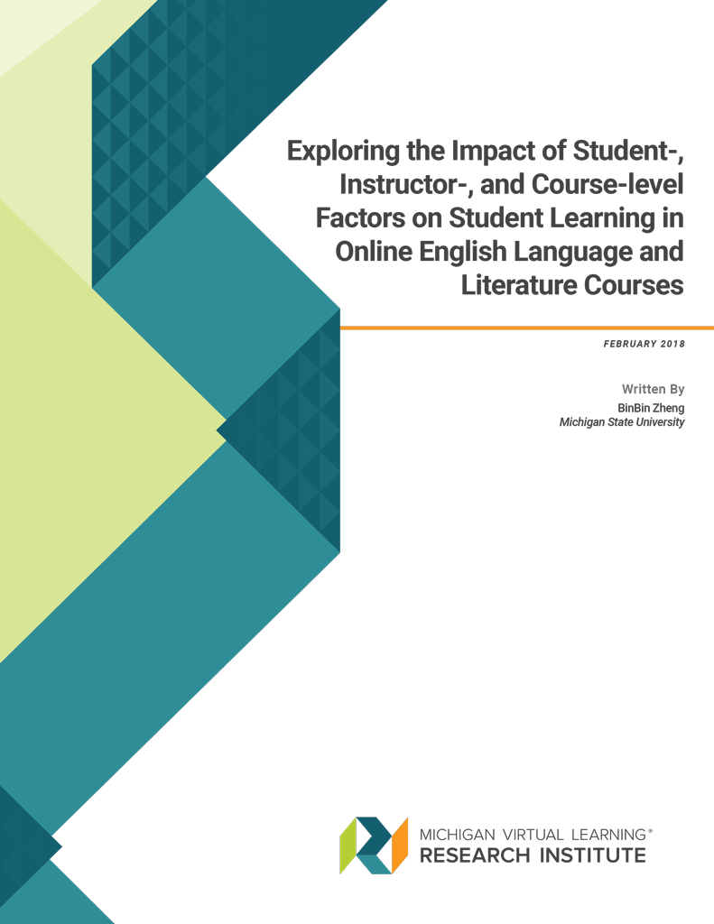 Exploring the Impact of Student-, Instructor-, and Course-level Factors on Student Learning in Online English Language and Literature Courses