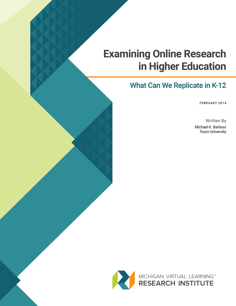 Examining Online Research in Higher Education: What Can We Replicate in K-12?