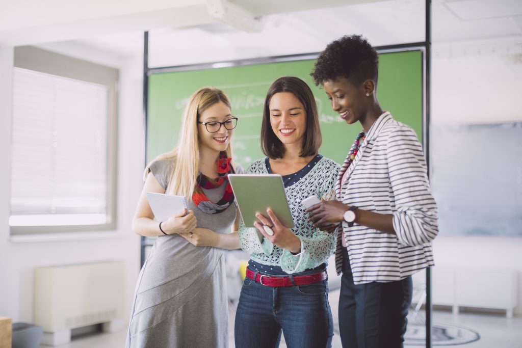 Businesswomen team working together