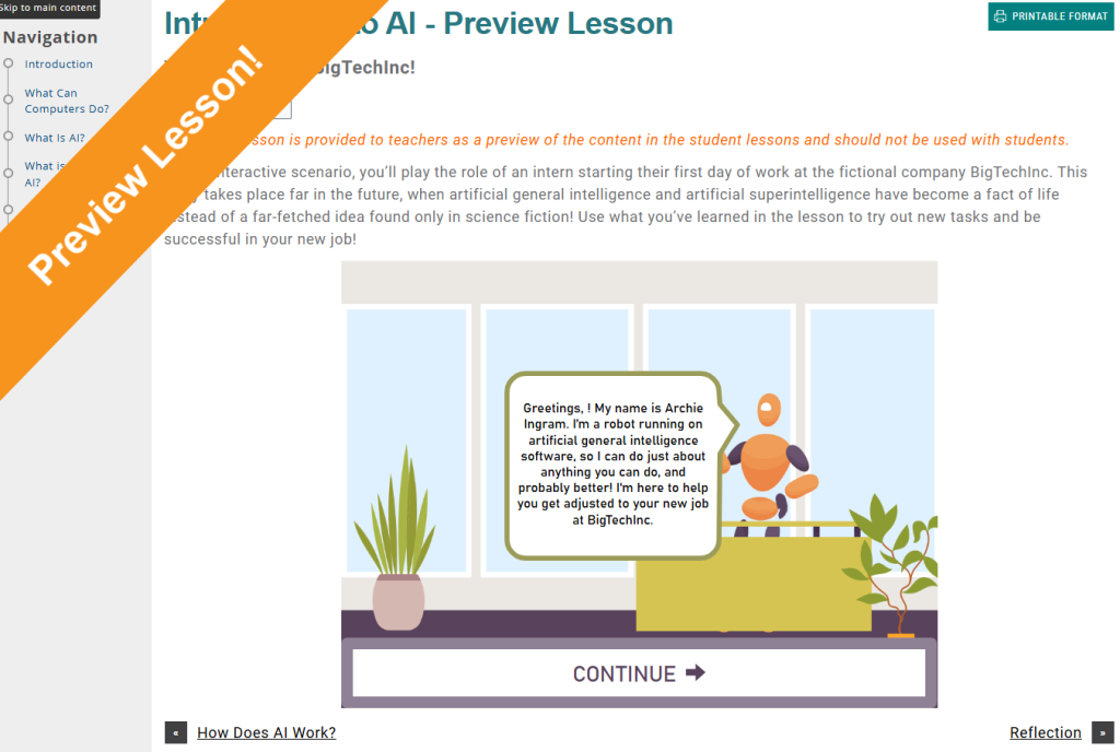 Preview image of the content of a lesson. A free preview is available.